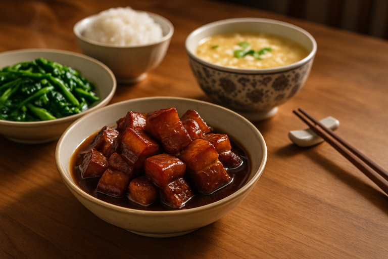 家常中國菜搭配：一桌有肉、有菜、有湯的美味餐點