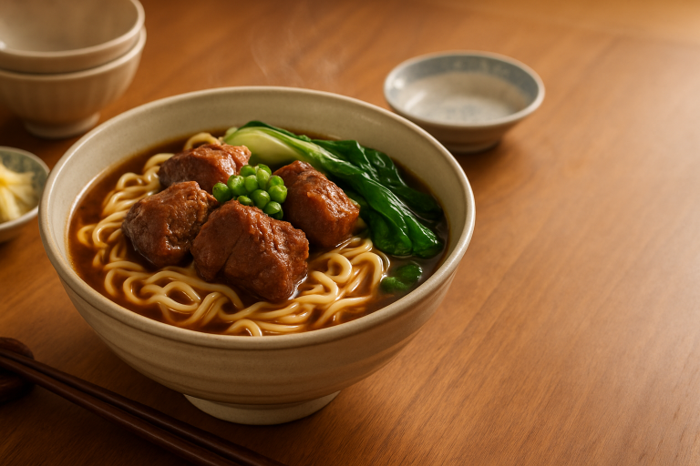 紅燒牛肉麵做法：用醬油燉出濃厚湯底