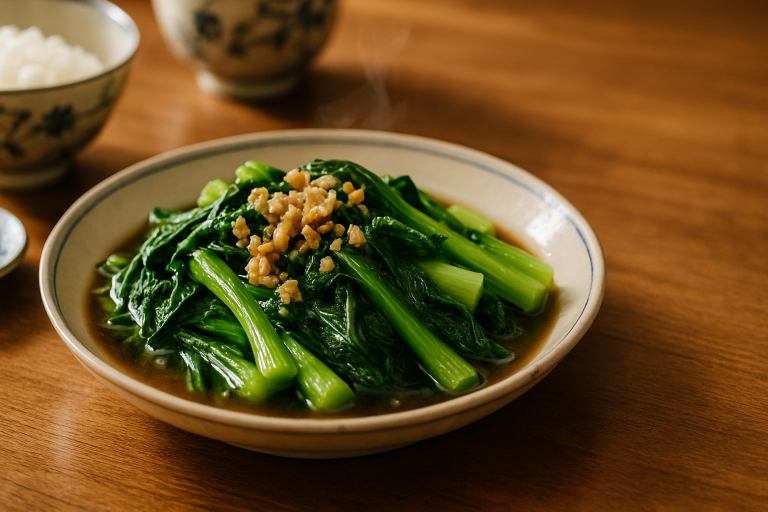 蒜蓉青菜做法：最後一點醬油讓青菜更鮮