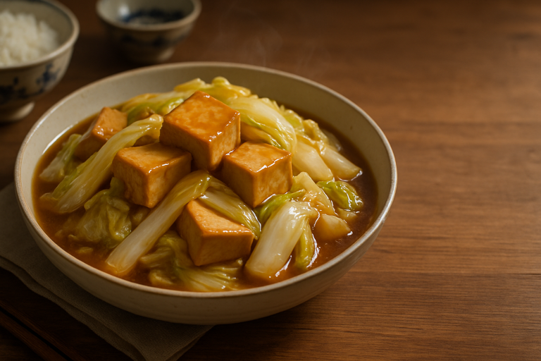 白菜燉豆腐做法：清淡家常菜也能有醬香