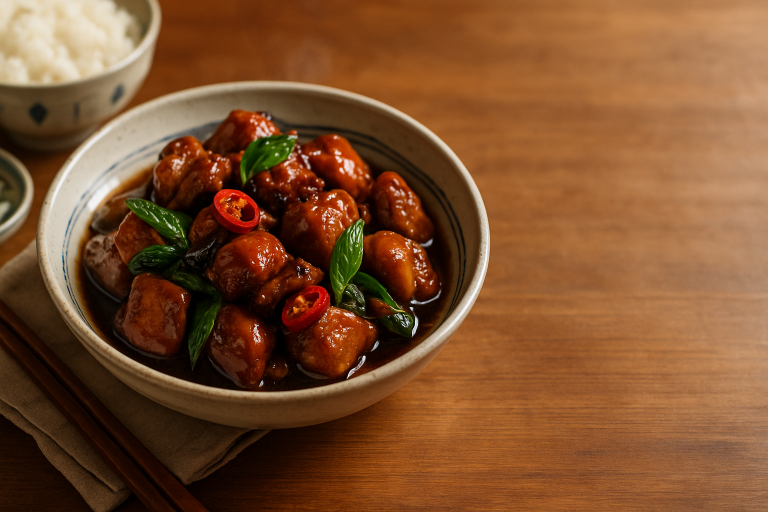 三杯雞做法：醬油、米酒與麻油的香氣比例